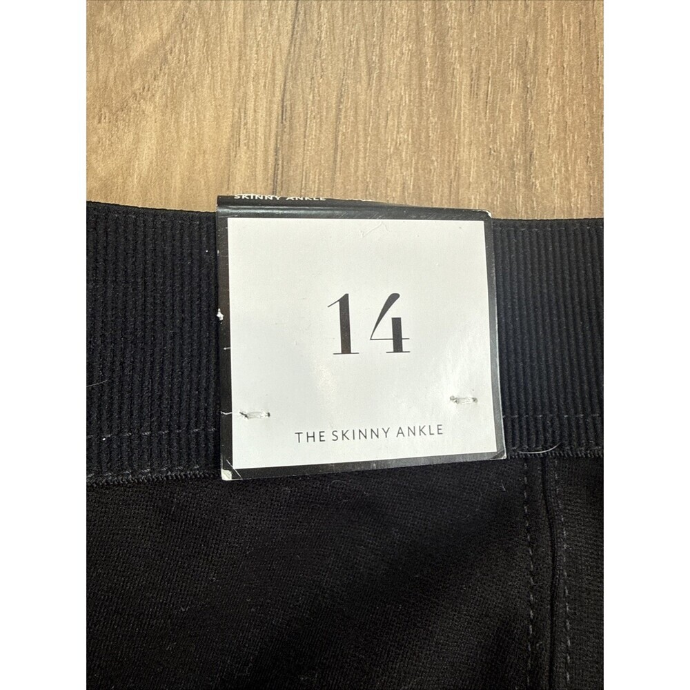 White House Black Market Black High-Rise The Skinny Ankle Dress Pants Women's 14 - Picture 9 of 9